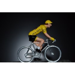 Christopher Froome "yellow jersey 2017" Sky - petit cycliste en acier