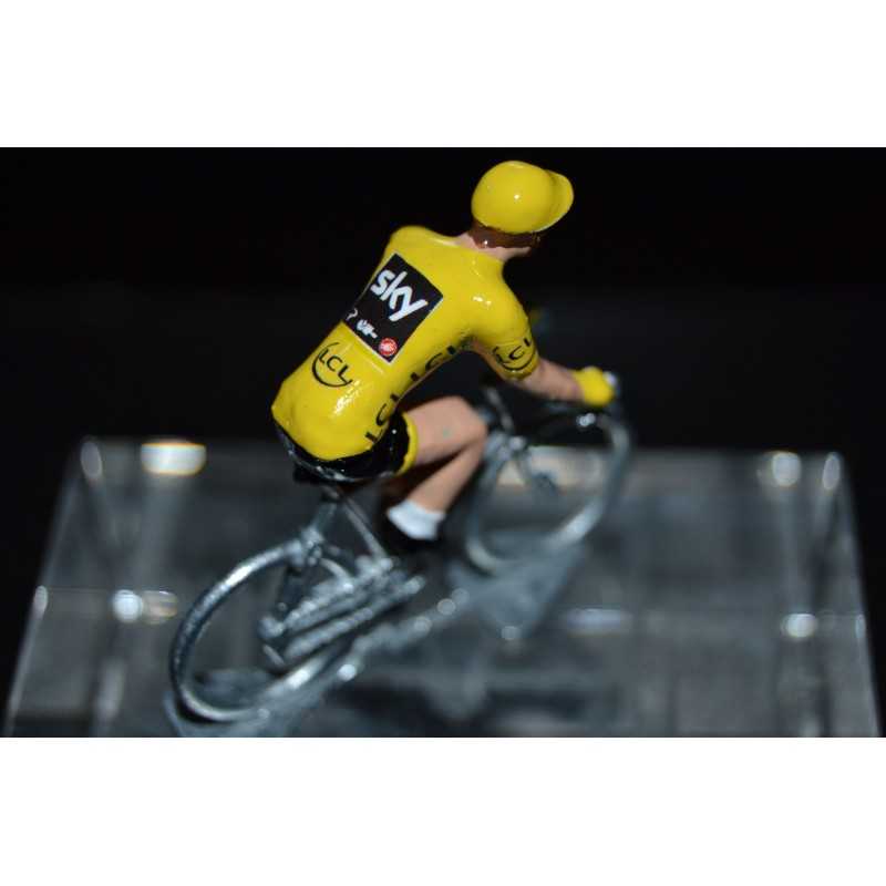 Christopher Froome "yellow jersey 2017" Sky - petit cycliste en acier