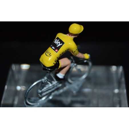 Christopher Froome "yellow jersey 2017" Sky - petit cycliste en acier