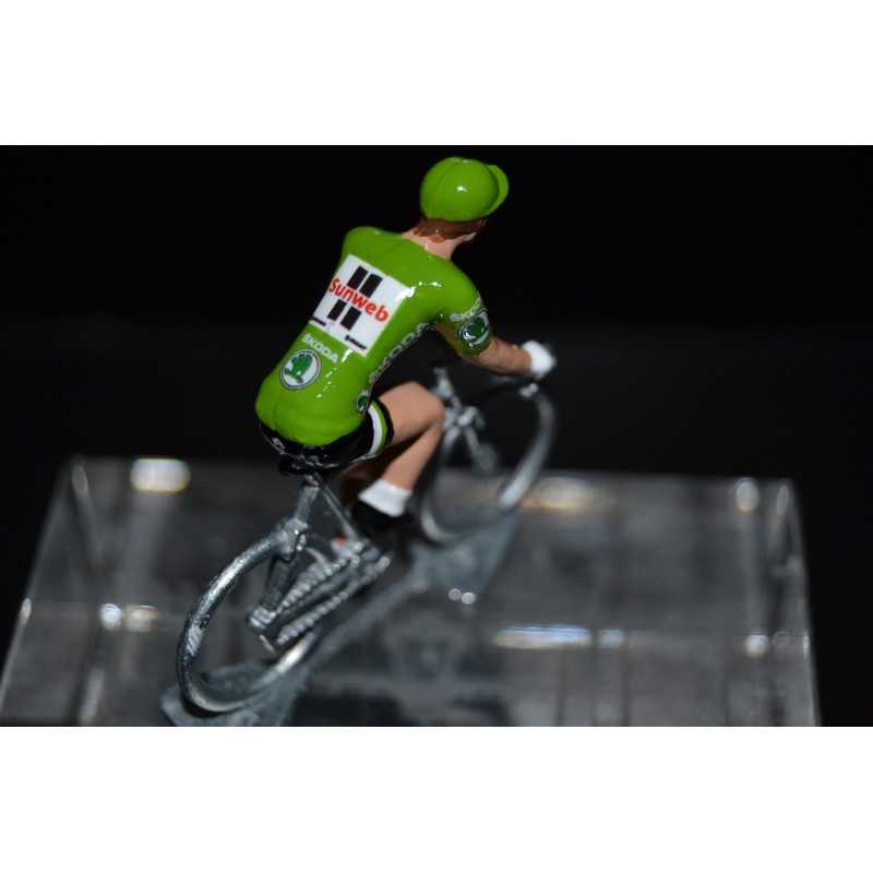 Michael Matthews "maillot vert2017" Sunweb - petit cycliste en acier