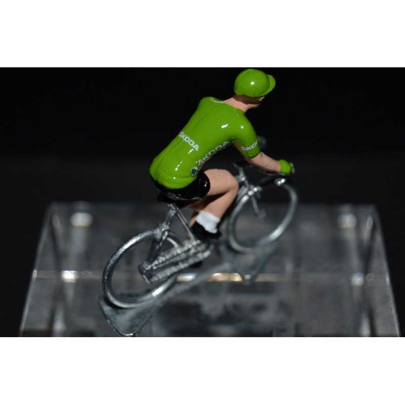 Maillot vert Vuelta - petit cycliste en metal