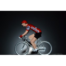 Maillot Rouge Vuelta - petit cycliste en metal 