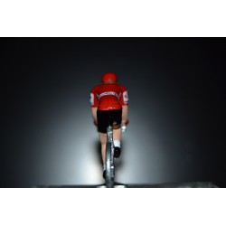 Maillot Rouge Vuelta - petit cycliste en metal 