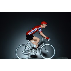 Maillot Rouge Vuelta - petit cycliste en metal 
