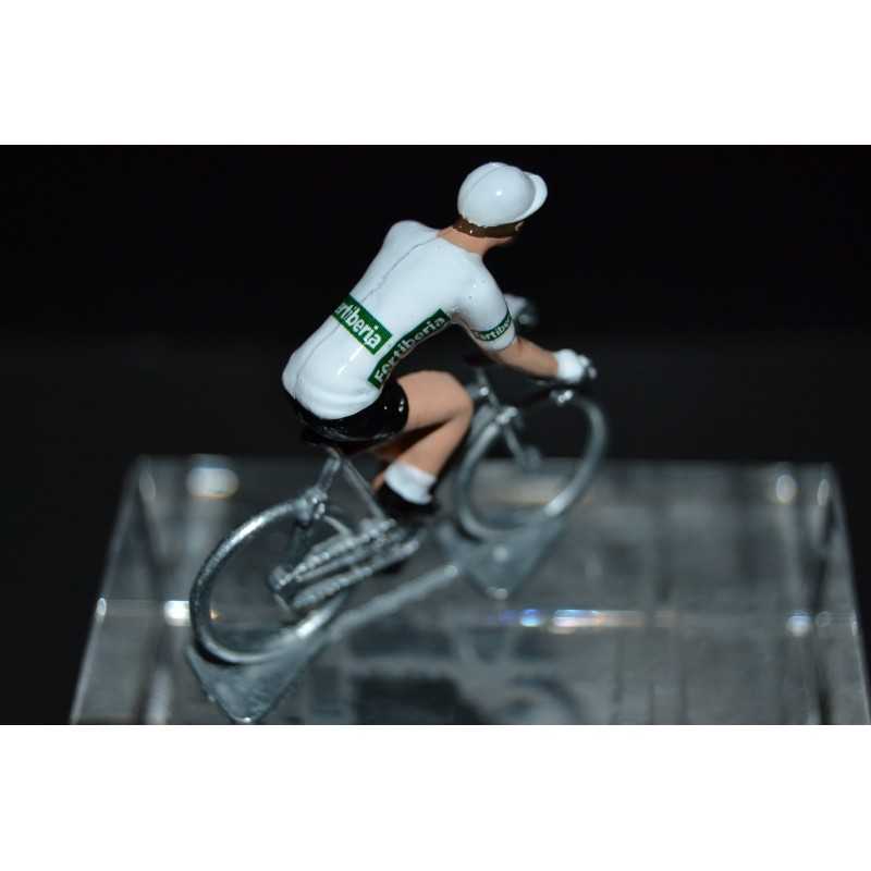 Maillot Blanc Vuelta - petit cycliste en metal