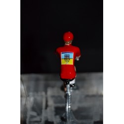 Alberto Contador "maillot rouge vuelta" Tinkoff - petit cycliste en acier