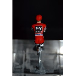 Christopher Froome "maillot rouge La Vuelta 2017" Sky - petit cycliste en acier