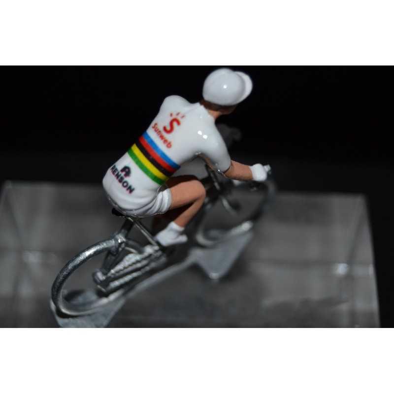 Tom Dumoulin "world champion Time Trial" Sunweb - petit cycliste en acier- die cast cycling figurine cyclist