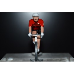 Michael Morkov "champion du Danemark 2018" Quick Step - petit cycliste en acier figurine cycliste