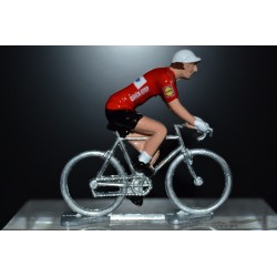 Michael Morkov "champion du Danemark 2018" Quick Step - petit cycliste en acier figurine cycliste