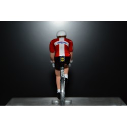 Michael Morkov "champion du Danemark 2018" Quick Step - petit cycliste en acier figurine cycliste
