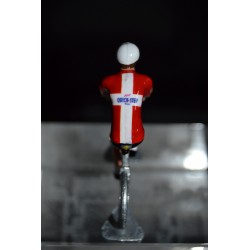 Michael Morkov "champion du Danemark 2018" Quick Step - petit cycliste en acier figurine cycliste