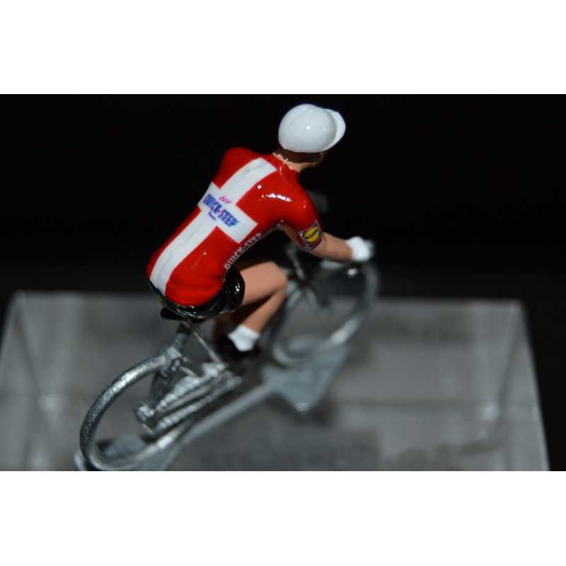 Michael Morkov "champion du Danemark 2018" Quick Step - petit cycliste en acier figurine cycliste