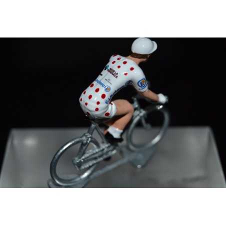 Romain Bardet "maillot pois 2019" Ag2r  figurine petit cycliste 