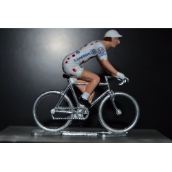 Romain Bardet "maillot pois 2019" Ag2r  figurine petit cycliste 