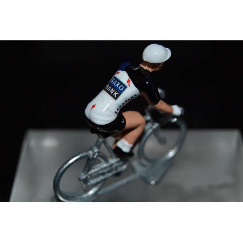 Saxo Bank figurine petit cycliste 
