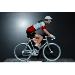 Gianni Bugno champion italie Gatorade Chateau d'ax figurine petit cycliste 