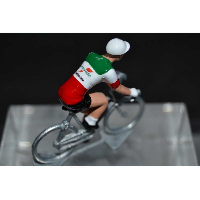 Gianni Bugno champion italie Gatorade Chateau d'ax figurine petit cycliste 