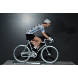 Pogacar maillot à pois Tour de France Saison 2021 - figurine petit cycliste