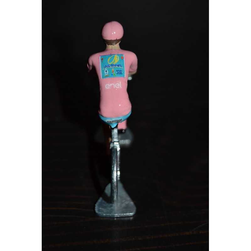 Vincenzo Nibali "Vainqueur Giro 2016, maillot rose" - petit cycliste miniature en metal