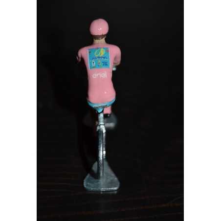 Vincenzo Nibali "Vainqueur Giro 2016, maillot rose" - petit cycliste miniature en metal