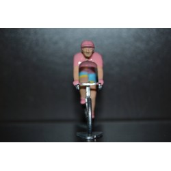 Vincenzo Nibali "Vainqueur Giro 2016, maillot rose" - petit cycliste miniature en metal