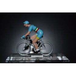 Vincenzo Nibali "Champion d'italie" - petit cycliste miniature en metal