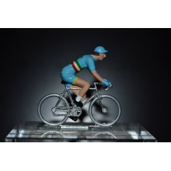 Vincenzo Nibali "Champion d'italie" - petit cycliste miniature en metal