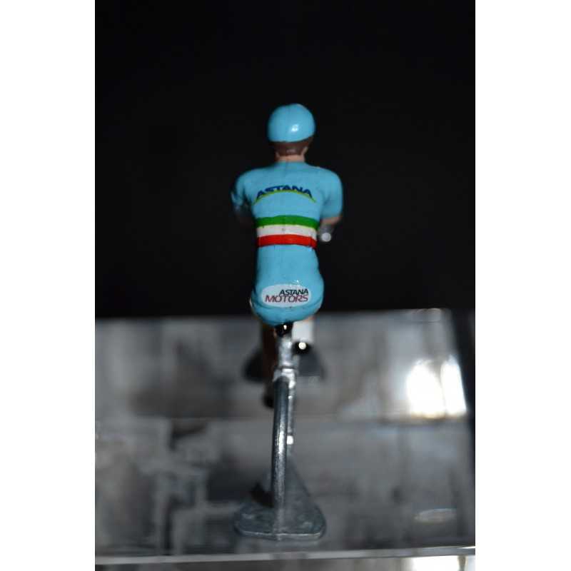 Vincenzo Nibali "Champion d'italie" - petit cycliste miniature en metal