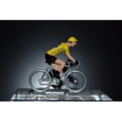 Chris Froome "maillot jaune 2015" sky - petit cycliste en acier