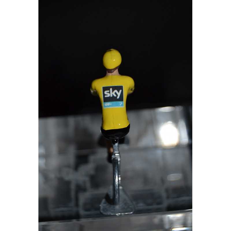 Chris Froome "maillot jaune 2015" sky - petit cycliste en acier