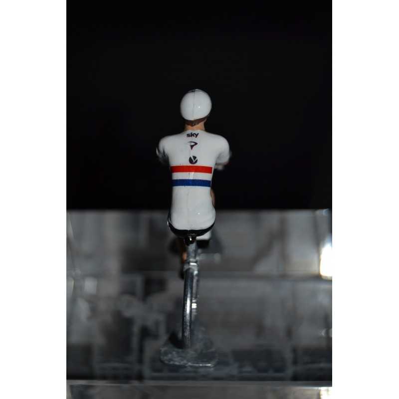 Peter Kennaugh "Great Britain Champion" Sky - Hand painted die cast cyclist figurine