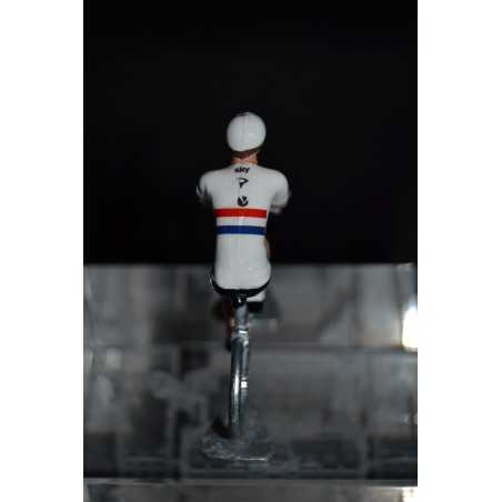 Peter Kennaugh "Great Britain Champion" Sky - Hand painted die cast cyclist figurine