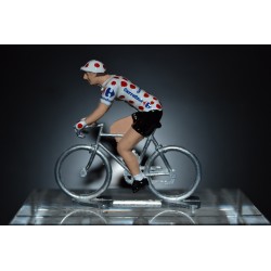 Maillot à pois Carrefour - Petit cycliste en métal