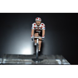 Maillot à pois Carrefour - Petit cycliste en métal