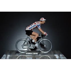 Maillot à pois Carrefour - Petit cycliste en métal