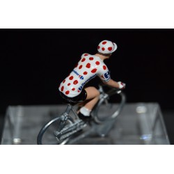 Maillot à pois Carrefour - Petit cycliste en métal