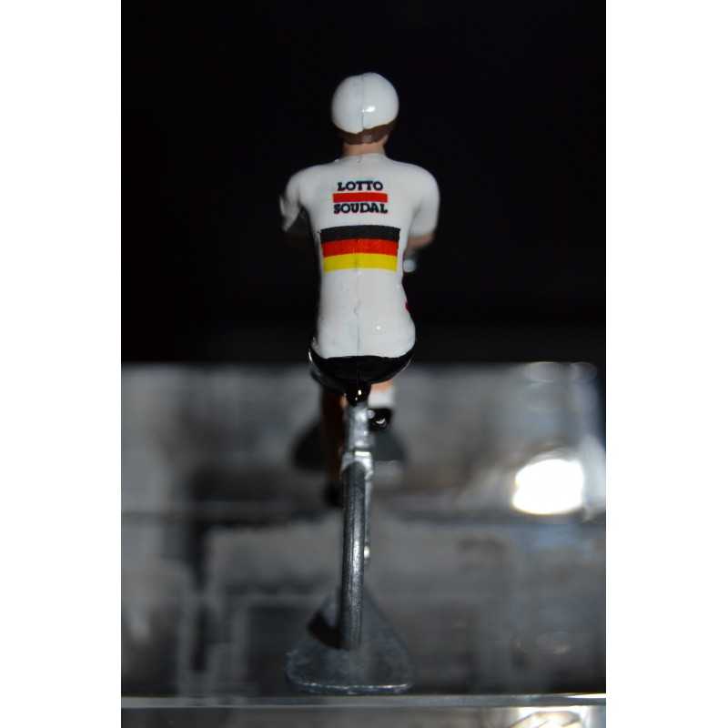 Champion d'Allemagne 2016/2017 Andre Greipel - petit cycliste miniature en acier