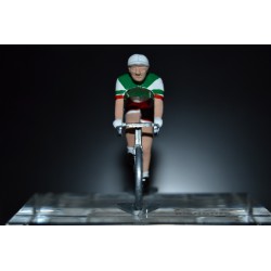 Champion d'Italie 2016/2017 Giacomo Nizzolo - petit cycliste miniature en acier