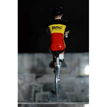 Champion de Belgique 2016/2017 Philippe Gilbert - petit cycliste miniature en acier