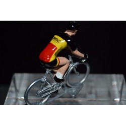 Champion de Belgique 2016/2017 Philippe Gilbert - petit cycliste miniature en acier