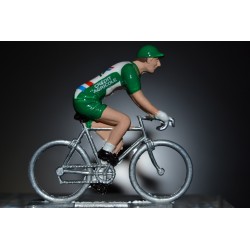 Crédit Agricole - Petit cycliste miniature en acier