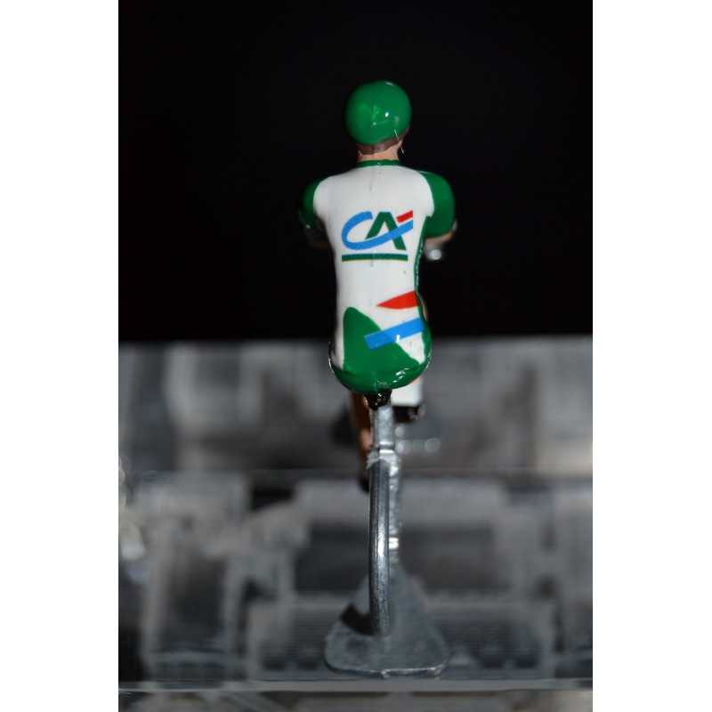 Crédit Agricole - Petit cycliste miniature en acier