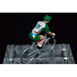 Crédit Agricole - Petit cycliste miniature en acier