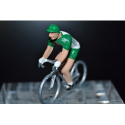 Crédit Agricole - Petit cycliste miniature en acier