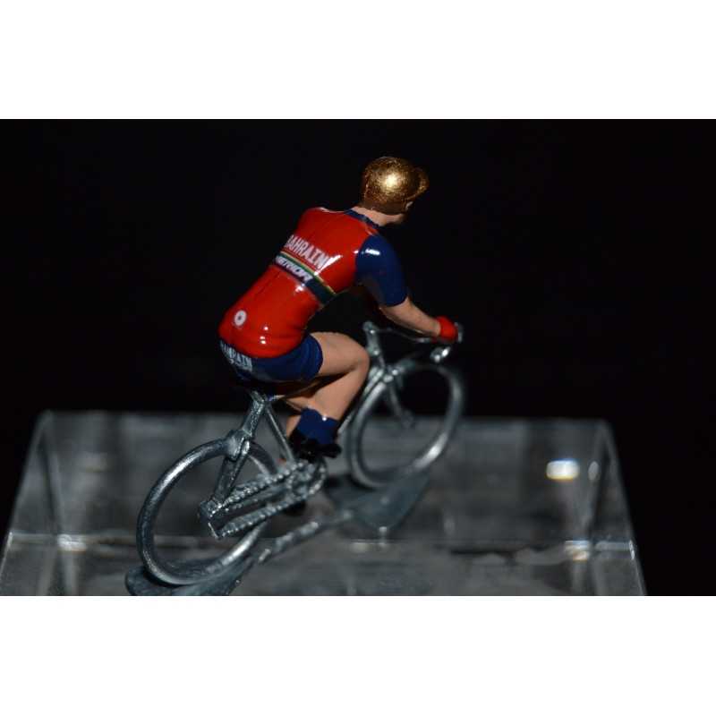 Bahrein Merida 2017 - petit cycliste miniature en metal