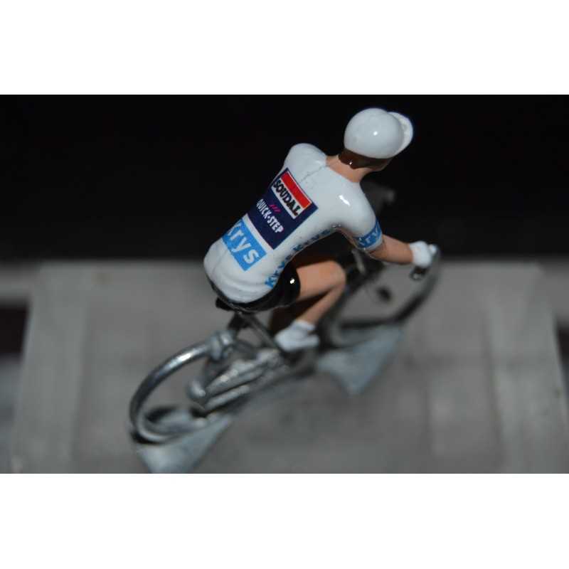 Remco Evenepoel Maillot Blanc 2024 - Figurine Cycliste Zamak