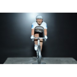 Remco Evenepoel Maillot Blanc 2024 - Figurine Cycliste Zamak