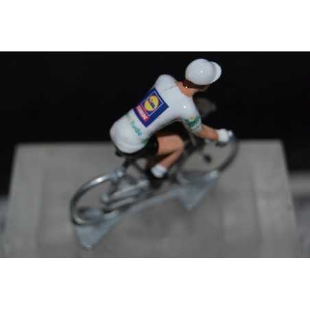 Mattias Skjelmose maillot blanc Vuelta 2024 - figurine cycliste