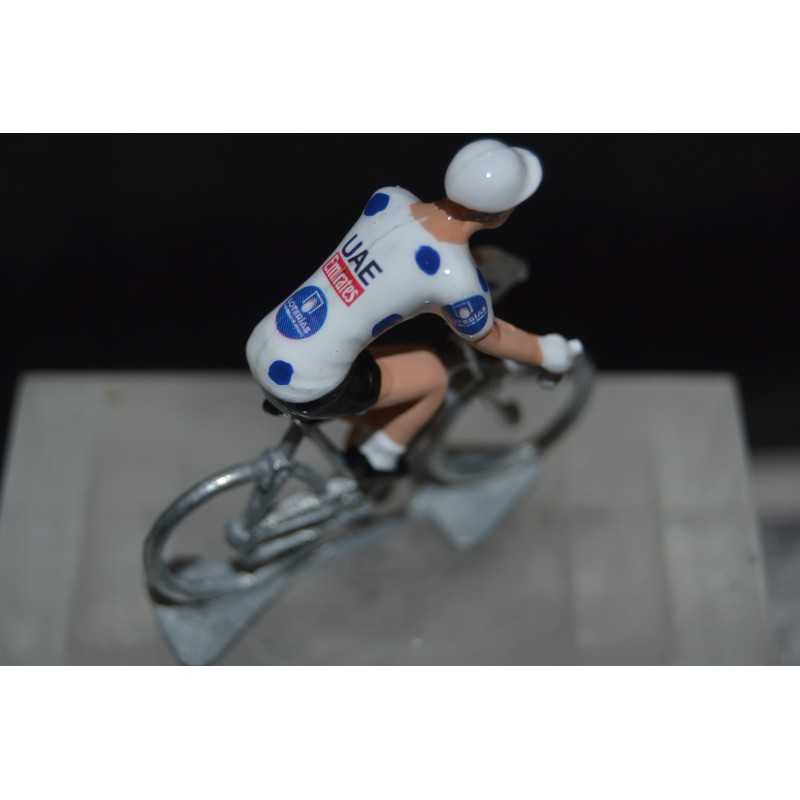 Jay Vine maillot pois Vuelta 2024 - figurine cycliste zamak